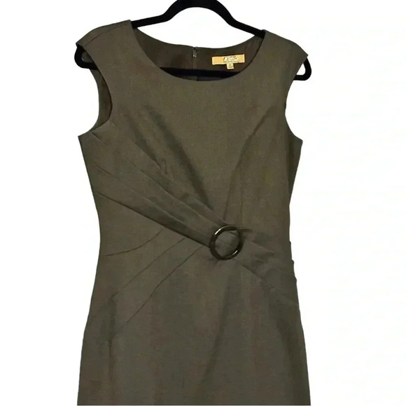 Alex Marie Career Dress Brown Sleeveless Petite Knee Length Size 4 - Picture 2 of 6